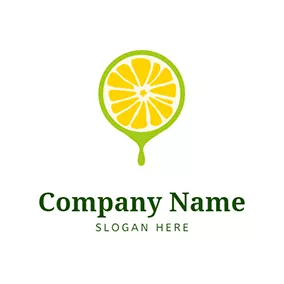Fruit Logo Simple Lemon Drop and Lemonade logo design