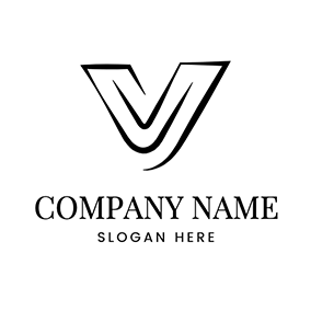 アルファベットロゴ Simple Letter V logo design
