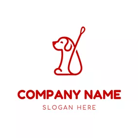 Creative Logo Simple Line and Cute Dog logo design