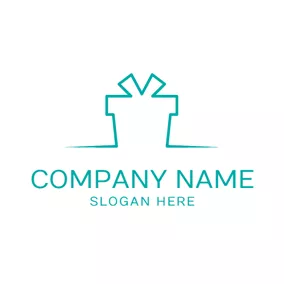 Geschenk Logo Simple Line and Gift Box logo design