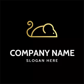 Mole Logo Simple Line and Lovely Rat logo design