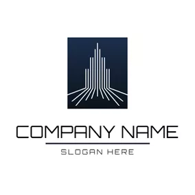 Great Logo Simple Lines High Building logo design