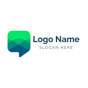 Kommunikationslogo Simple Massif Wave Dialogue logo design