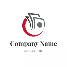 Gray Logo Simple Money Circle and Accounting logo design