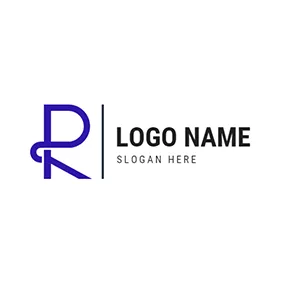Respect Logo Simple Overlap Letter D R logo design