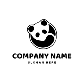 Logótipo Chinês Simple Panda Design Chinese logo design