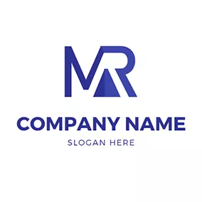 Mr Logo Simple Paper Folding Letter M R logo design
