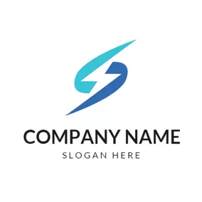 Double Logo Simple Pattern and Lightning logo design