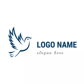 動物のロゴ Simple Peace Dove logo design