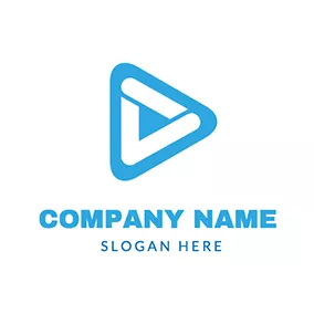 Logotipo De Canal Simple Play Button logo design