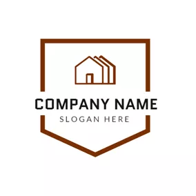 Casual Logo Simple Red Cottages logo design