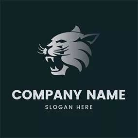 山猫logo Simple Roaring Bobcat logo design