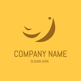 Yellow Logo Simple Shadow Banana logo design