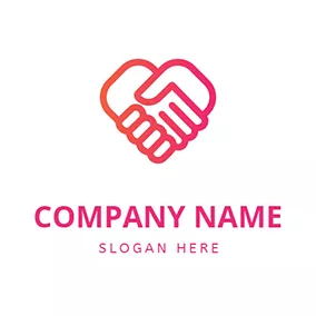 Logotipo Minimalista Simple Shake Hands logo design