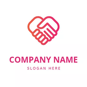 Collaboration Logo Simple Shake Hands logo design