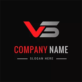 V Logo Simple Speed Letter V S logo design