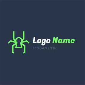 危険なロゴ Simple Spider Icon logo design