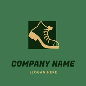 Boot Logo Simple Square Boot Design logo design