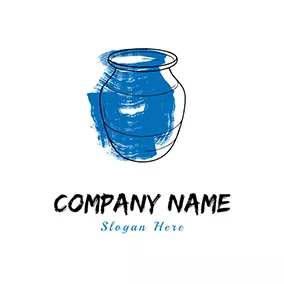Jar Logo Simple Stean Pottery Logo logo design