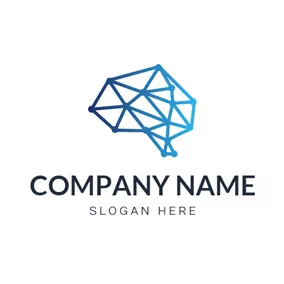 區塊 Logo Simple Structure and Blockchain logo design