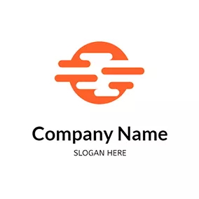 霧 Logo Simple Sun Cloud Fog logo design