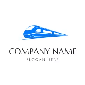 Transportation Logo Simple Train and Railway logo design