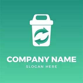 生態logo Simple Trash Can logo design