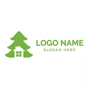 房屋Logo Simple Tree House Outline Treehouse logo design