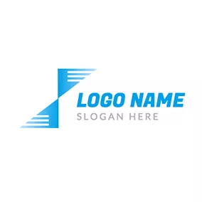 空気のロゴ Simple Triangle and Abstract Fan logo design