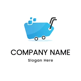 批发市场 Logo Simple Trolley Outline Wholesale logo design