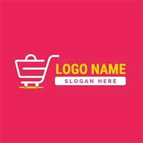 Einkaufen Logo Simple Trolley Shopping Wholesale logo design
