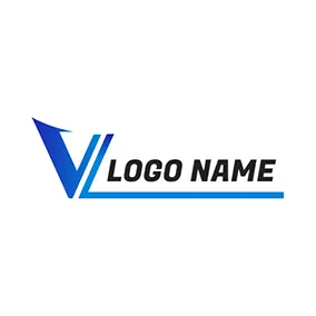 Vのロゴ Simple Unique Letter V L logo design