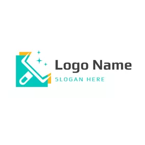 ロゴを消去する Simple White Cleaning Brush logo design