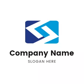 コードロゴ Simple White Code Icon logo design