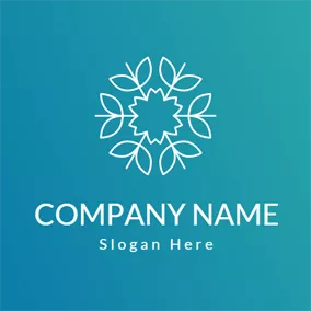 Logótipo De Broto Simple White Flower logo design