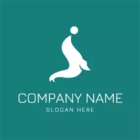 Performance Logo Simple White Seal Icon logo design