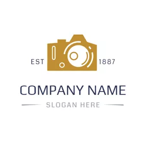 圖片logo Simple Yellow Camera logo design