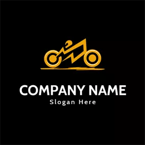 滑板车logo Simple Yellow Scooter Icon logo design