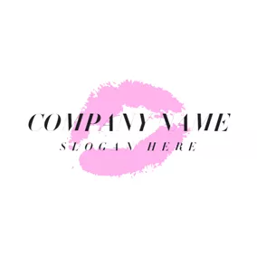 Cosmetics Logo Single Mauve Lip Print logo design