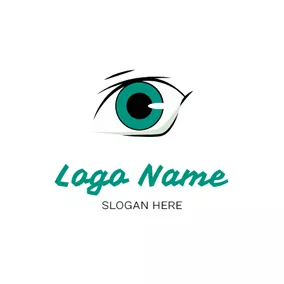 Logótipo De Anime Sketch Eye and Anime logo design