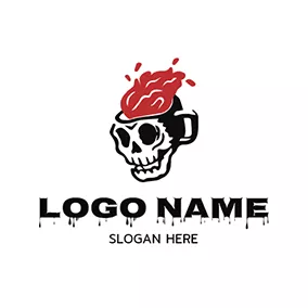 Devil Logo Skull Cup Blood Dead logo design