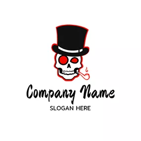 Skull Logo Skull Hat Tobacco Dead logo design