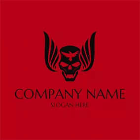 Skull Logo Skull Wings Dead logo design