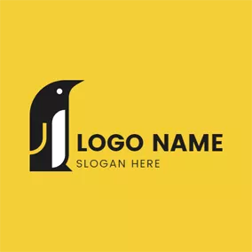 鋼筆Logo Small Black Penguin Cartoon Image logo design