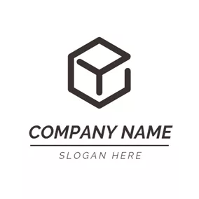 Cardboard Logo Small Brown Container logo design