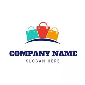 ECommerce Logo Small Colorful Handbag logo design