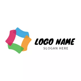 区块 Logo Small Colorful Pattern logo design