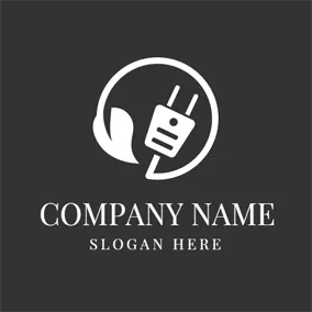 Logotipo De Cargador Small White Plug logo design