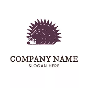 刺蝟logo Smart Cartoon Hedgehog logo design