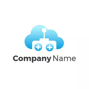 Download Logo Soft Cloud and Gamepad Outline logo design